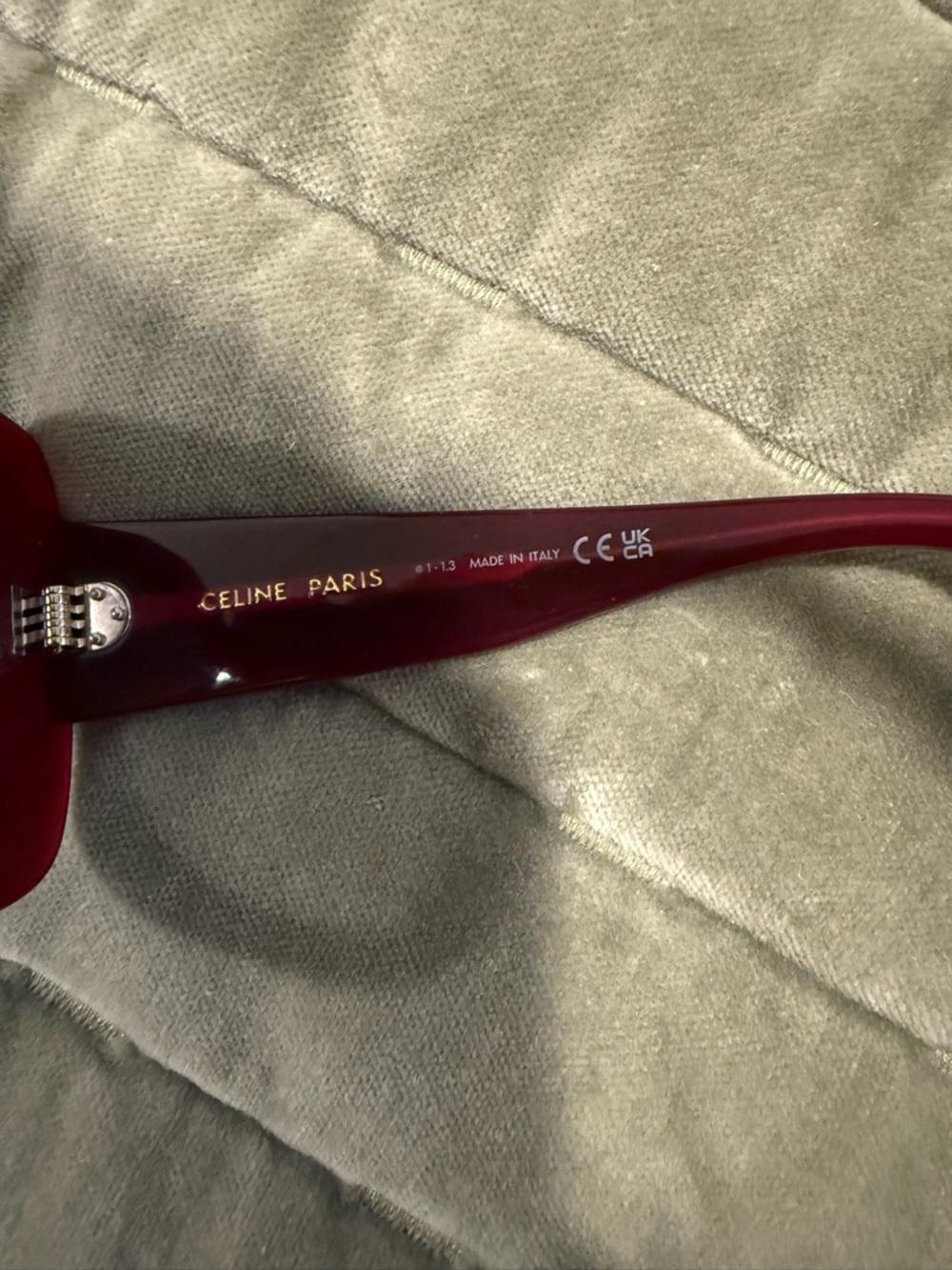 Women's Celine Bold 54MM Square Sunglasses in Bordeaux - Picture 5 of 10